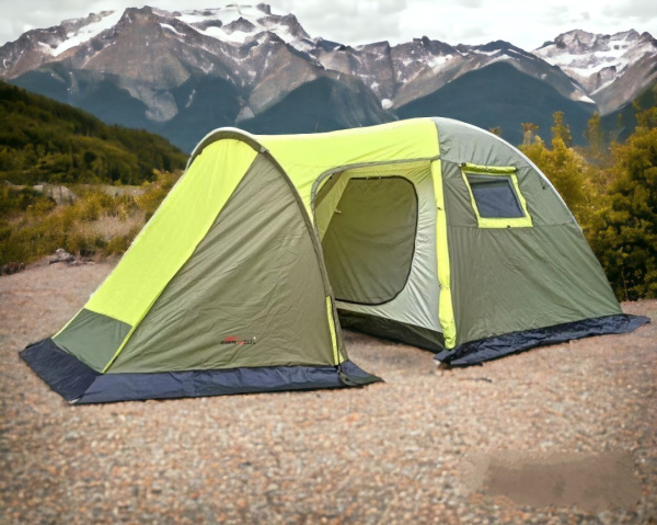 Палатка четырехместная с тамбуром 435х240х190см.